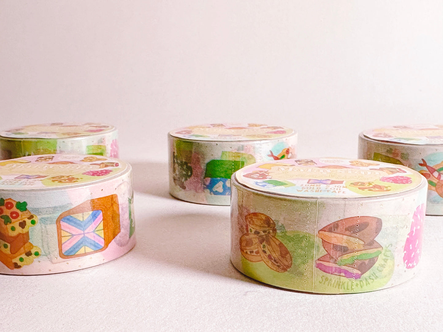 “MALAYSIAN SNACKIES” Gold Foil Washi Tape