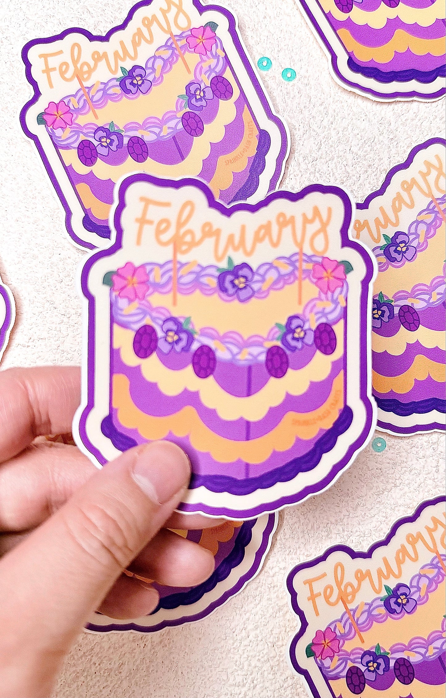 “VINTAGE BIRTHDAY CAKES” Premium Vinyl Stickers