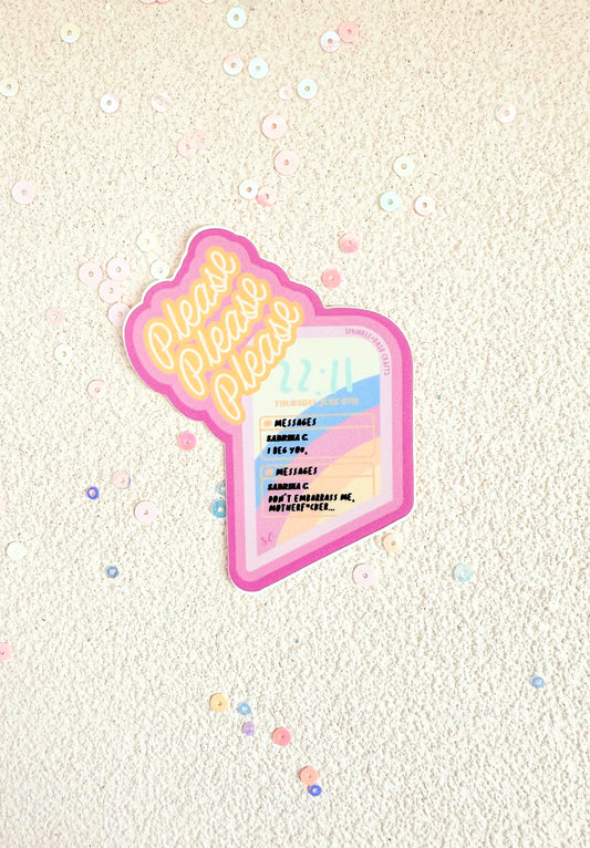 "PLEASE PLEASE PLEASE" Premium Vinyl Sticker