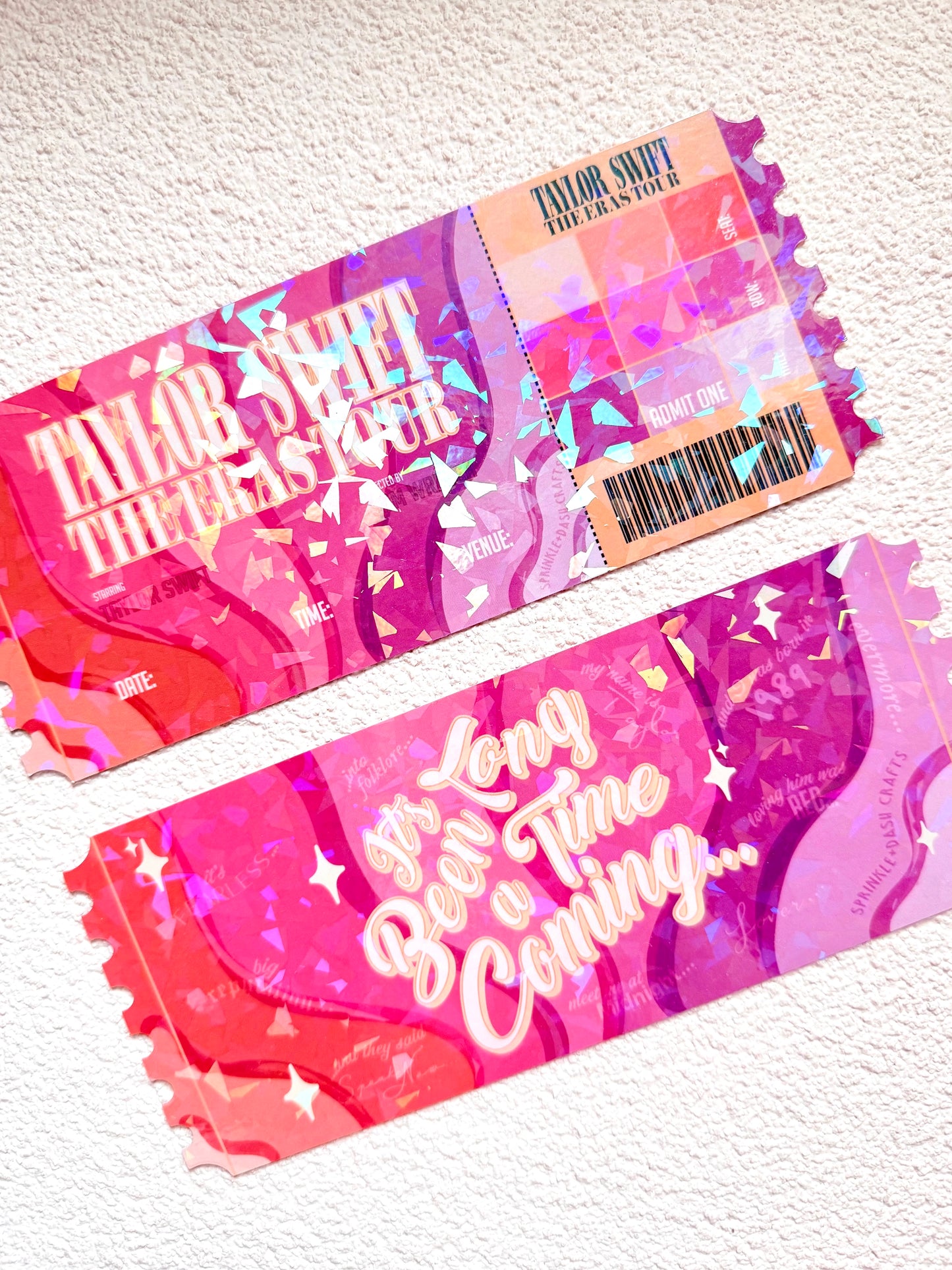 "THE ERAS TOUR [THEATRE'S VERSION] Commemorative Ticket/Bookmark
