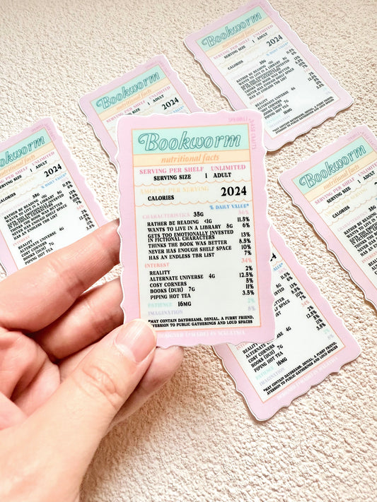 "THE BOOKWORM" Premium Vinyl Sticker