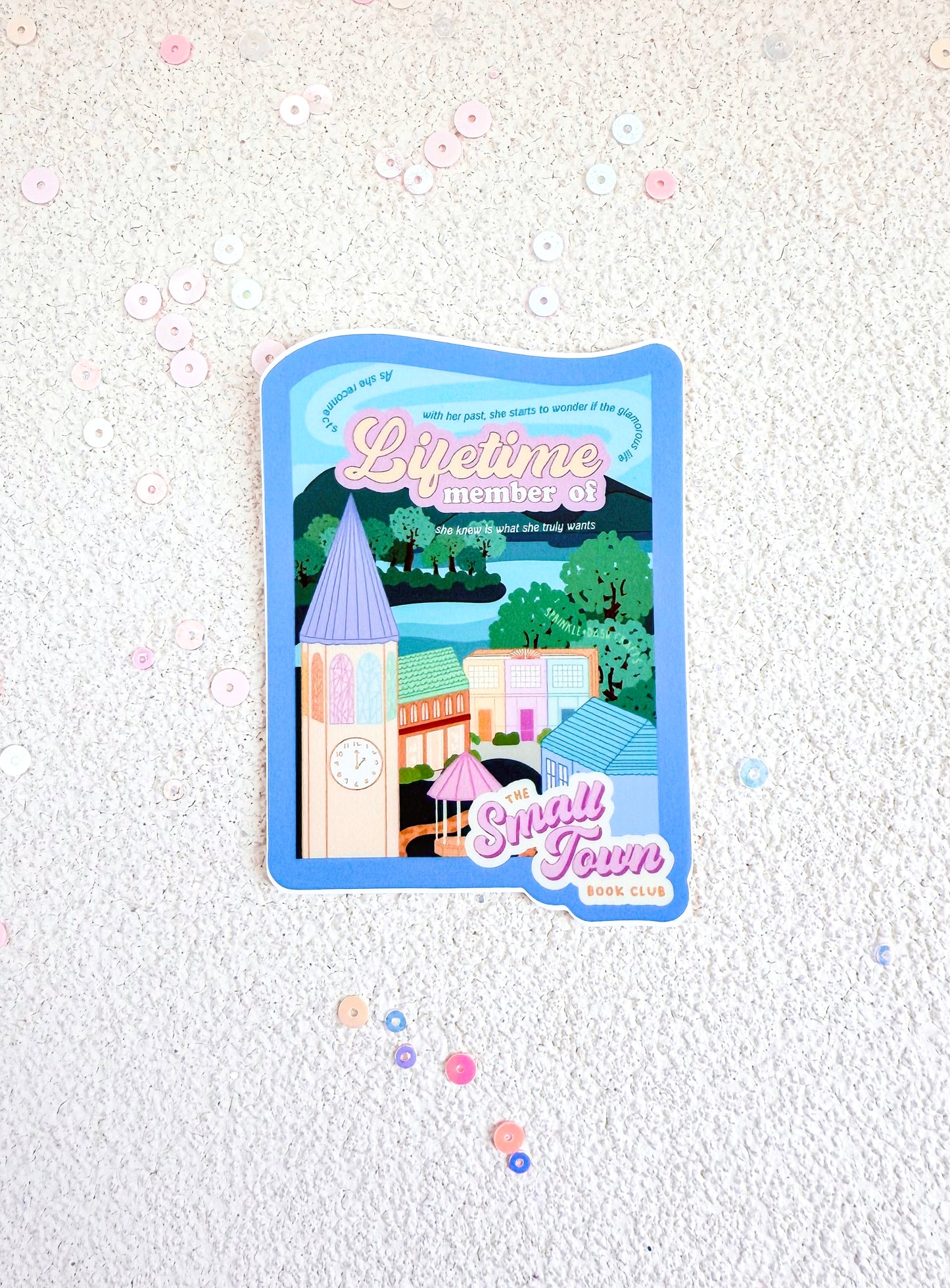 "SMALL TOWN BOOK CLUB" Premium Vinyl Sticker