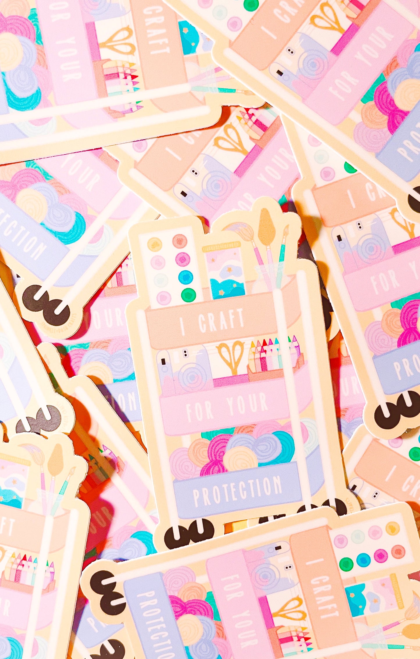 “CRAFTY CART” Premium Vinyl Sticker