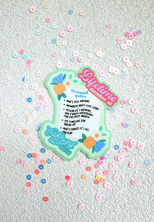 “FAKE DATING” Premium Vinyl Sticker